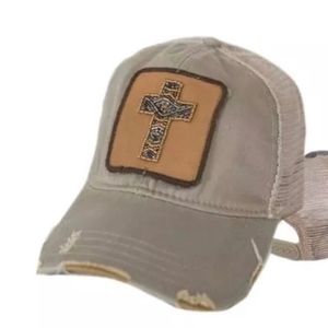 Designer Judith March Cross Patch Ball Cap/Hat